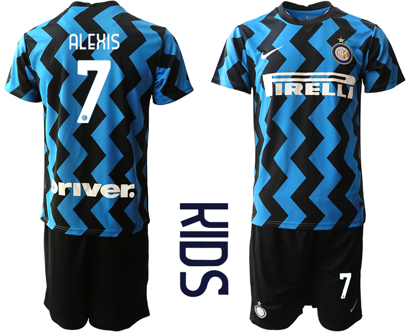 Youth 2020-2021 club Inter Milan home #7 blue Soccer Jerseys->inter milan jersey->Soccer Club Jersey